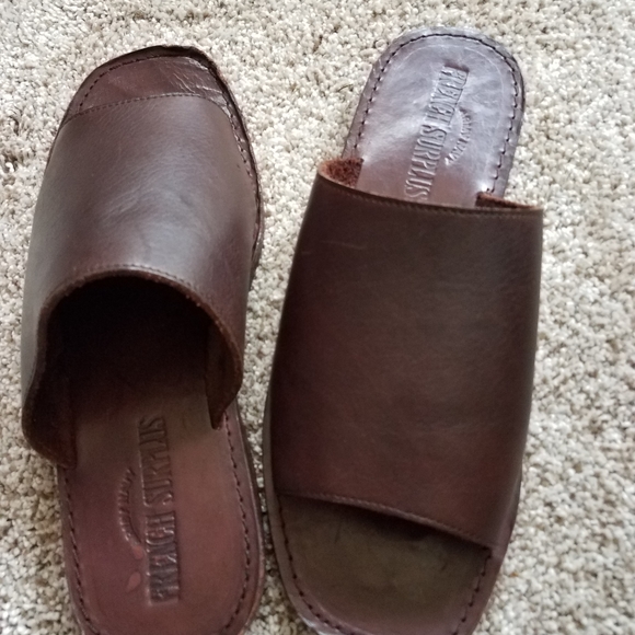 NWOB Army Navy Leather Men\'s Sandals Sz 10 main image 6